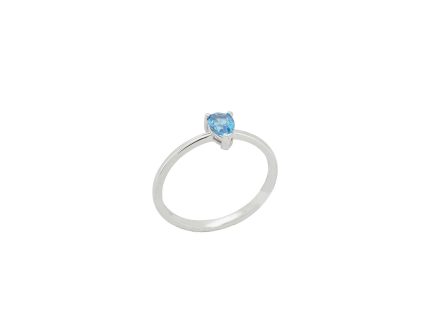 Δαχτυλίδι Με London Blue Topaz Σε Λευκόχρυσο 18Κ