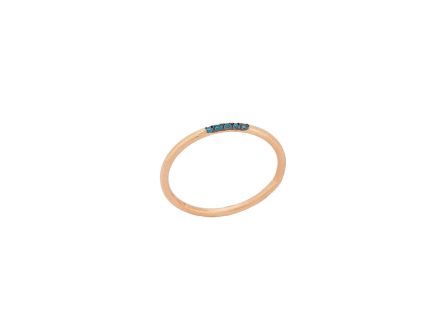 Δαχτυλίδι Ροζ Χρυσό Βεράκι 18Κ Με London Blue Topaz